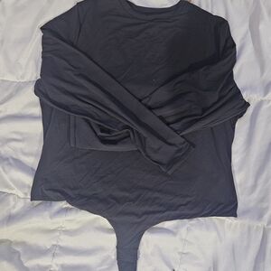 SKIMS Black Long Sleeve Bodysuit